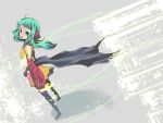  child-box detached_sleeves green_eyes green_hair gumi short_hair skirt solo thigh-highs thighhighs vocaloid 