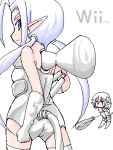  blue_eyes console joystick nintendo personification white_hair wii wii-tan wire 