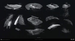  absurdres building commentary company_logo company_name concept_art copyright_logo copyright_name dark_background dated english_commentary english_text eve_online grey_background greyscale highres logo maya_(medium) monochrome no_humans official_art photoshop_(medium) science_fiction sobaku-chiuchiu space_station spacecraft upwell_consortium_(eve_online) 