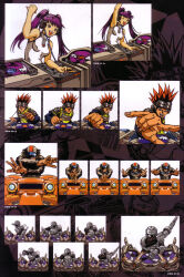 1girl 3boys :d ;d absurdres arm_up armor artbook beatmania_iidx bemani black_hair breasts brown_hat brown_jacket cable character_request dj goli_matsumoto hat headphones helmet highres jacket long_sleeves medium_breasts mizushiro_celica multicolored_hair multiple_boys multiple_views nix_(beatmania) official_art one_eye_closed purple_hair red_hair scan shirt sleeveless sleeveless_shirt smile spiky_hair third-party_source turntable twintails two-tone_hair violet_eyes white_shirt yuz_(beatmania) 