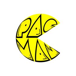  absurdres adobe_illustrator bandai bandai_namco highres namco non-web_source pac-man pac-man_(game) typography 