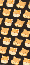 absurdres artist_name black_background butter commentary_request food food_focus fox highres no_humans original pancake pancake_stack powdered_sugar rizu_(rizunm) simple_background still_life syrup 