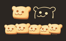 :3 artist_name black_background commentary_request cookie food food_focus no_humans original rizu_(rizunm) simple_background still_life 