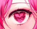  1girl bangs blush close-up colored_eyelashes crystal eyelashes heart heart-shaped_eyes heart-shaped_pupils looking_at_viewer moon_so_00 original pink_eyes pink_hair solo symbol-shaped_pupils 