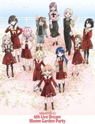  >_< 6+girls 6th_live_dream_~bloom_garden_party~ :d ^_^ ahoge anyoji_hime aqua_neckerchief arm_across_waist arm_up black_hair black_pantyhose black_ribbon black_skirt black_socks black_sweater black_vest blue_eyes blue_hair brown_cardigan brown_dress brown_hair brown_shoes brown_sweater cardigan ceras_yanagida_lilienfeld closed_eyes commentary_request double_v dress falling_petals fujishima_megumi fujishima_megumi_(post-graduation_casual) green_eyes grey_hair grey_jacket grey_skirt grey_suit gyaru_v hair_ribbon hand_on_own_arm hand_up hasu_no_sora_school_uniform highres hinoshita_kaho hood hood_down hooded_jacket jacket jellyfish_cut kachimachi_kosuzu kanduki_kamibukuro katsuragi_izumi long_hair long_sleeves looking_at_viewer love_live! love_live!_hasu_no_sora_jogakuin_school_idol_club medium_dress momose_ginko multi-tied_hair multicolored_hair multiple_girls murano_sayaka neck_ribbon neckerchief open_cardigan open_clothes open_jacket open_mouth orange_eyes osawa_rurino otomune_kozue otomune_kozue_(post-graduation_casual) outdoors outstretched_arms pantyhose petals pink_eyes pink_hair pink_jacket pink_petals pink_ribbon pink_shirt pleated_dress ponytail purple_hair red_eyes red_neckerchief red_streaks ribbon sailor_collar sailor_dress school_uniform shirt shoes skirt skirt_suit smile socks standing straight_hair streaked_hair suit suit_jacket sweater turtleneck turtleneck_sweater v v-shaped_eyebrows vest violet_eyes virtual_youtuber white_sailor_collar white_socks winter_uniform xd yellow_neckerchief yugiri_tsuzuri yugiri_tsuzuri_(post-graduation_casual) 