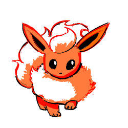  animal_focus commentary derivative_work english_commentary flareon full_body grapetylenol highres monochrome no_humans pokemon pokemon_(creature) pokemon_focus pokemon_red/green/blue/yellow simple_background solo sprite_redraw white_background 