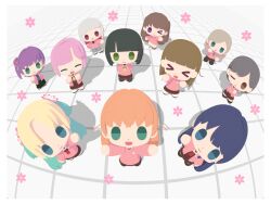  >_< 3d 6+girls :d ;) ^_^ anyoji_hime aqua_eyes aqua_hair aqua_neckerchief black_hair black_skirt blonde_hair bloom_garden_party_jacket blue_eyes blue_hair blue_sweater brown_dress brown_eyes brown_hair ceras_yanagida_lilienfeld chibi chibi_only closed_eyes closed_mouth colored_inner_hair commentary crossed_arms dress eight256bits fisheye fujishima_megumi green_eyes grey_hair grey_romper hasu_no_sora_school_uniform highres hinoshita_kaho jacket kachimachi_kosuzu katsuragi_izumi long_sleeves looking_at_viewer love_live! love_live!_hasu_no_sora_jogakuin_school_idol_club medium_hair momose_ginko multicolored_hair multiple_girls murano_sayaka neckerchief one_eye_closed open_clothes open_jacket open_mouth orange_hair osawa_rurino otomune_kozue outstretched_arms pink_hair pink_jacket purple_hair red_hair red_neckerchief romper sailor_collar sailor_dress school_uniform short_hair skirt smile sweater twintails two-tone_hair two_side_up virtual_youtuber white_dress white_sailor_collar winter_uniform xd yellow_neckerchief yugiri_tsuzuri 