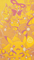  +_+ :3 alolan_raichu artist_name closed_mouth commentary dedenne dot_nose emolga english_commentary highres holding holding_poke_ball jamiewilsondraws mimikyu minun monochrome morpeko morpeko_(full) no_humans open_mouth pachirisu pichu pikachu pikaclones plusle poke_ball poke_ball_(basic) pokemon pokemon_(creature) pokemon_focus raichu smile teeth togedemaru tooth upper_teeth_only yellow_theme 