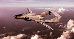  1other aircraft airplane canopy_(aircraft) clouds commentary_request contrail decal external_fuel_tank fictional_aircraft fighter_jet from_side highres military military_vehicle original plumbeus_0928 redesign science_fiction sepia sky vehicle_focus 
