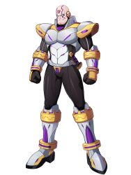  1boy absurdres adapted_costume alternate_costume armor armored_boots bald belt blue_eyes body_armor bodysuit boots covered_abs facial_mark forehead_jewel full_body gauntlets gloves high_collar highres knee_armor mega_man_(series) mega_man_x5 mega_man_x_(series) muscular muscular_male non-web_source redesign shoulder_armor sigma_(mega_man) smirk transparent_background uta_guipiy 