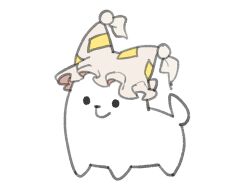  annoying_dog cosplay dog hat mob_cap no_humans official_art solo temmie_chang touhou transparent_background undertale utdr_(toby_fox) white_dog white_hat yakumo_ran yakumo_ran_(cosplay) 