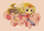  1girl artist_name back belt blonde_hair blue_eyes blush dress floating_hair gloves jewelry long_dress long_hair looking_at_viewer multicolored_hair necklace pink_dress princess_zelda solo the_legend_of_zelda the_legend_of_zelda:_spirit_tracks the_legend_of_zelda:_the_wind_waker tiara tokuura 