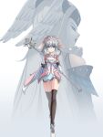  absurdres blue_eyes cape dress grey_hair hat head_wings highres melia_antiqua o-ring pantyhose revvie short_dress simple_background solo staff thigh-highs white_background xenoblade_chronicles_(series) xenoblade_chronicles_1 xenoblade_chronicles_3 