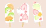  animal bear chai_(drawingchisanne) commentary_request food food_focus fruit ice_cream ice_cream_bar kiwi_(fruit) kiwi_slice no_humans on_food original polar_bear popsicle signature simple_background strawberry sweets_bird undersized_animal 