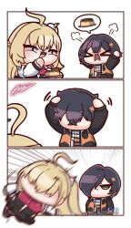 adjusting_hair belle_(zenless_zone_zero) cissia_(zenless_zone_zero) kuroij long_hair multiple_girls short_hair snake_girl snake_tail zenless_zone_zero