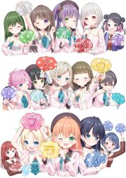  >:) 6+girls 6th_live_dream_~bloom_garden_party~ ;) ^_^ absurdres ahoge anyoji_hime aqua_eyes beret black_choker black_hair black_hat black_ribbon blonde_hair blue_eyes blue_hair blunt_bangs blunt_ends blush bob_cut braid brown_dress brown_hair center-flap_bangs ceras_yanagida_lilienfeld choker closed_eyes closed_mouth clothing_cutout collarbone colored_inner_hair commentary_request copyright_name double_bun dream_believers dress everyone flower_stand_art fujishima_megumi gradient_hair green_eyes green_hair grey_hair hair_bun hair_intakes hair_ornament hair_ribbon hairclip hanazora_satsuki hasu_no_daisankaku hasu_no_sanrenka hasu_no_shoushihenkei hasu_no_sora_school_uniform hat highres hinoshita_kaho holding inverted_bob jellyfish_cut kachimachi_kosuzu katsuragi_izumi kinjo_maika long_hair long_sleeves love_live! love_live!_hasu_no_sora_jogakuin_school_idol_club medium_hair momose_ginko multi-tied_hair multicolored_hair multiple_girls murano_sayaka neckerchief ogami_sachi one_eye_closed orange_eyes orange_hair osawa_rurino otomune_kozue parallel_hairclips pink_dress pink_hair pink_ribbon ponytail purple_hair rabbit_hair_ornament red_eyes red_hair red_neckerchief red_streaks reisawa_aoi ribbon sailor_collar sailor_dress sample_watermark school_uniform shinowa_mion short_hair short_sleeves shoulder_cutout side_braids side_ponytail sidelocks simple_background single_side_bun smile split_mouth star_(symbol) star_hair_ornament straight_hair streaked_hair triangle_hair_ornament two-tone_hair two_side_up v-shaped_eyebrows violet_eyes virtual_youtuber watermark white_background white_hair white_sailor_collar winter_uniform yugiri_tsuzuri 