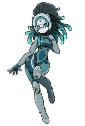  1girl absurdres blue_eyes bright_pupils cable_hair danger_(x-men) full_body highres humanoid_robot joints long_hair looking_at_viewer marvel marvel_tokon:_fighting_souls robot robot_girl robot_joints sach56000 simple_background skin_seams solo white_background white_pupils 
