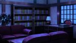 book bookshelf color_creation commentary_request desk highres indoors lamp night no_humans original scenery table window 