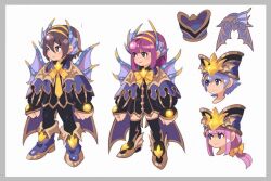  2boys 2girls ankle_boots artist_request asgard black_boots black_pants black_shirt black_sleeves blue_hair blunt_bangs boots border bow brown_eyes brown_hair capelet character_request clenched_hands coattails fantasy fins full_body gem gold_hairband grey_border hair_between_eyes hairband hat knee_boots light_blush long_hair looking_to_the_side low_ponytail multiple_boys multiple_girls necktie nexon official_art pants pink_hair ponytail production_art puffy_sleeves purple_boots purple_capelet purple_hair purple_hat second-party_source shirt short_hair sidelocks sideways_glance simple_background smile standing tailcoat violet_eyes white_background yellow_bow yellow_gem yellow_hairband yellow_necktie 