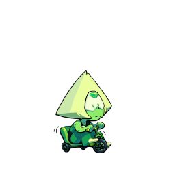  1girl alien blonde_hair colored_skin discount-supervillain face_shield forehead_jewel full_body gem gem_(steven_universe) green_skin homeworld_gem_uniform peridot_(steven_universe) short_hair simple_background solo steven_universe transparent_background triangle-shaped_hair 