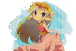  1girl artist_name back belt blonde_hair blue_eyes blush dress floating_hair gloves highres jewelry long_dress long_hair looking_at_viewer multicolored_hair necklace pink_dress princess_zelda skirt_hold solo the_legend_of_zelda the_legend_of_zelda:_spirit_tracks the_legend_of_zelda:_the_wind_waker tiara tokuura toon_zelda 