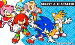  2girls 3boys :d amy_rose animal_ears animal_nose anniversary artist_name blue_background blue_eyes blue_fur body_fur boots bow bowtie brown_eyes brown_fur cheese_(sonic) clenched_hand commentary company_name copyright_name cream_the_rabbit dress english_commentary eyelashes fox_boy fox_ears fox_tail full_body furry furry_female furry_male gloves green_eyes hairband hammer hand_on_own_hip hat hedgehog holding holding_hammer holding_weapon jumping knuckles_the_echidna looking_at_viewer multiple_boys multiple_girls multiple_tails open_mouth orange_dress orange_eyes orange_fur outstretched_arm pink_fur pink_hair rabbit_ears rabbit_girl rabbit_tail red_bow red_bowtie red_dress red_fur red_hairband ribbon robertbegg_art shoes sleeveless sleeveless_dress smile sneakers socks sonic_(series) sonic_advance_(series) sonic_the_hedgehog standing tail tails_(sonic) teeth tongue two_tails v w weapon white_fur white_gloves yellow_fur 