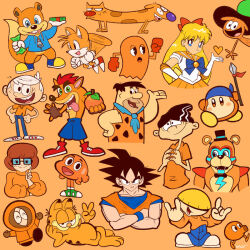  6+boys 6+girls absolutely_everyone ahoge animal_ears animal_nose animatronic artist_name bandana_waddle_dee bandicoot_boy beanie bear_boy bear_ears bishoujo_senshi_sailor_moon blonde_hair blue_eyes blush bowl_cut brown_hair cat catdog catdog_(catdog) child choker clyde_(pac-man) color_connection conker conker's_bad_fur_day crash_bandicoot crash_bandicoot_(series) crossover darwin_watterson dog domestic_maid dragon_ball east-west_crossover ed_edd_n_eddy edd_(ed_edd_n_eddy) everyone fish_boy five_nights_at_freddy's five_nights_at_freddy's:_security_breach food fox_boy freckles fruit fur-trimmed_hood fur_trim furry furry_male garfield garfield_(character) ghost glamrock_freddy glasses gloves green_eyes green_hat hat helicopter_tail holding holding_food holding_fruit holding_polearm holding_weapon hood jacket kenny_mccormick kirby_(series) lincoln_loud mini_hat missing_tooth multiple_boys multiple_crossover multiple_girls multiple_tails numbuh_4 orange_background orange_choker orange_fur orange_jacket orange_sailor_collar orange_shirt orange_skirt orange_theme pac-man_(game) parka polearm q_bert q_bert_(character) red_gloves robot sailor_collar sailor_senshi sailor_senshi_uniform sailor_venus scooby-doo_(series) shirt simple_background skirt son_goku sonic_(series) south_park spiky_hair squirrel squirrel_boy squirrel_tail tail tails_(sonic) the_amazing_world_of_gumball the_loud_house toon_(style) two_tails velma_dinkley wander_(wander_over_yonder) wander_over_yonder weapon white_hair 