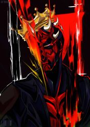  1boy absurdres alien black_skin colored_skin crown darth_maul era_is_busy highres horns multicolored_skin red_skin solo star_wars two-tone_skin upper_body zabrak 