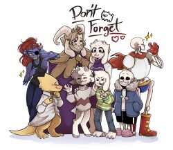  1other 2022 2d 3girls 4boys absurdres alphys ambiguous_gender animal_ears animal_nose annoying_dog anthro arm_fins arm_on_shoulder armor artist_name asgore_dreemurr asriel_dreemurr beard black_eyepatch black_shorts blonde_hair blue_jacket blue_pants blue_shorts blue_skin body_fur boots brothers brown_fur brown_stripes buck_teeth cape child closed_eyes closed_mouth colored_skin colored_teeth delta_rune_(symbol) delta_rune_print digital_media double_horizontal_stripe drawstring droopy_ears ear_fins english_text everyone eyepatch facial_hair fangs female fins fish fish_girl floppy_ears frostedbeess full_body fur-trimmed_jacket fur_trim furry furry_female furry_male gloves goat goat_boy goat_ears goat_girl goat_horns goat_tail green_sweater grey_hood hand_on_another's_shoulder hands_in_pockets happy head_fins height_difference high_ponytail highres hip_bones hollow_eyes hood_down horizontal-striped_clothes horns humanoid jacket jeans lizard lizard_girl long_hair long_sleeves male mammal monster monster_boy monster_girl multiple_boys multiple_girls open_clothes open_jacket open_mouth original original_character pants papyrus_(undertale) pink_slippers pom_pom_(clothing) ponytail purple_robe red_boots red_cape red_gloves red_hair redrawn reptile reptile_girl robe sans_(undertale) scalie sharp_teeth shirt shorts siblings signature simple_background single_vertical_stripe skeleton skin_fangs slippers slit_pupils smile sparkle spine standing striped_clothes striped_shirt striped_shorts tail tail_tuft teeth text toriel turtleneck turtleneck_robe turtleneck_sweater two-tone_fur two-tone_sweater undead undertale undyne utdr_(toby_fox) v vertical-striped_clothes vertical-striped_shorts white_armor white_background white_fur white_horns white_shirt white_sleeves white_stripes white_sweater yellow_eyes yellow_skin yellow_stripes yellow_teeth yellow_trim 