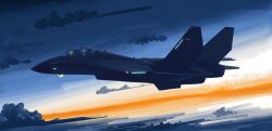  absurdres aircraft airplane dusk f-14_tomcat fighter_jet highres impasto military military_vehicle original vehicle_focus wpfxy 