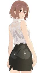 1girl arm_up artist_request black_socks black_sweater blush bob_cut brown_footwear brown_hair closed_mouth dual_wielding flower full_body glasses grey_skirt hair_flower hair_ornament hanayamata hand_up highres holding holding_instrument instrument jumping kneehighs legs_up loafers long_sleeves looking_at_viewer miniskirt naruko_(instrument) neckerchief official_art pink_eyes plaid plaid_skirt pleated_skirt sailor_collar school_uniform second-party_source semi-rimless_eyewear serafuku shoes short_hair sidelocks simple_background skirt smile socks solo split_mouth sweater swept_bangs tokiwa_machi transparent_background under-rim_eyewear v-shaped_eyebrows white_neckerchief white_sailor_collar yellow_flower