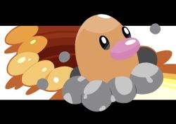  black_eyes cocoro_the_c diglett full_body looking_to_the_side no_humans pink_nose pokemon pokemon_(creature) pokemon_focus simple_background solo 