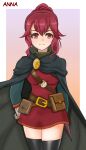  absurdres anna_(fire_emblem) dinjo fire_emblem fire_emblem:_three_houses fire_emblem_awakening fire_emblem_fates fire_emblem_heroes fire_emblem_warriors gloves highres looking_at_viewer red_eyes redhead smile thigh-highs 
