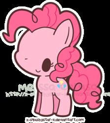  1girl :d animal_focus animated animated_gif blush chibi chibi_only closed_eyes colored_skin curly_hair cutie_mark my_little_pony my_little_pony:_friendship_is_magic pink_hair pink_skin pinkie_pie pony_(animal) smile x-squishystar-x 