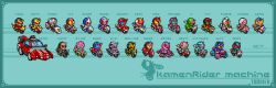  6+boys animification car character_name commentary_request compound_eyes copyright_name highres huujyu kamen_rider kamen_rider_01_(series) kamen_rider_555 kamen_rider_agito kamen_rider_agito_(ground_form) kamen_rider_blade kamen_rider_blade_(series) kamen_rider_build kamen_rider_build_(rabbittank_form) kamen_rider_build_(series) kamen_rider_dcd kamen_rider_decade kamen_rider_den-o kamen_rider_den-o_(series) kamen_rider_den-o_(sword_form) kamen_rider_double kamen_rider_double_(cyclonejoker) kamen_rider_drive kamen_rider_drive_(series) kamen_rider_drive_(type_speed) kamen_rider_ex-aid kamen_rider_ex-aid_(action_gamer_level_2) kamen_rider_ex-aid_(series) kamen_rider_faiz kamen_rider_fourze kamen_rider_fourze_(base_states) kamen_rider_fourze_(series) kamen_rider_gaim kamen_rider_gaim_(orange_arms) kamen_rider_gaim_(series) kamen_rider_gavv kamen_rider_gavv_(series) kamen_rider_geats kamen_rider_geats_(series) kamen_rider_ghost kamen_rider_ghost_(ore_damashii) kamen_rider_ghost_(series) kamen_rider_gotchard kamen_rider_gotchard_(series) kamen_rider_gotchard_(steamhopper) kamen_rider_hibiki kamen_rider_hibiki_(series) kamen_rider_kabuto kamen_rider_kabuto_(series) kamen_rider_kiva_(kiva_form) kamen_rider_kiva_(series) kamen_rider_kuuga kamen_rider_kuuga_(series) kamen_rider_ooo kamen_rider_ooo_(series) kamen_rider_ooo_(tatoba_combo) kamen_rider_revi kamen_rider_revice_(series) kamen_rider_ryuki kamen_rider_ryuki_(series) kamen_rider_saber kamen_rider_saber_(series) kamen_rider_w kamen_rider_wizard_(flame_style) kamen_rider_wizard_(series) kamen_rider_zero-one kamen_rider_zero-one_(rising_hopper) kamen_rider_zeztz kamen_rider_zeztz_(physicam_impact) kamen_rider_zeztz_(series) kamen_rider_zi-o kamen_rider_zi-o_(series) motor_vehicle motorcycle multiple_boys pixel_art tokusatsu tridoron 
