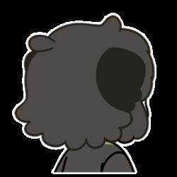  1boy animal_ears animated animated_gif black_hair black_shirt blush cat_boy cat_ears chibi chibi_only closed_eyes closed_mouth commentary english_commentary lowres luo_xiaohei luo_xiaohei_(human) male_focus official_art shirt simple_background solo sticker_(medium) the_legend_of_luo_xiaohei white_background 