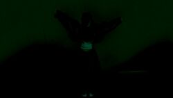 absurdres analogous_colors arm_up arms_up commentary dark darkness english_commentary highres horror_(theme) irara one_eye_covered original saturated shadow smile 