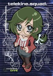  1girl absurdres black_pantyhose blue_shorts callisto_(cerebellum_dive) card character_name clenched_hands commentary copyright_name crescent english_commentary english_text glasses green_hair grey_eyes grey_shorts hair_ribbon hedprotag highres jewelry necklace nervous official_art pantyhose ponytail red_shoes red_sweater ribbon shoes shorts solo sports_bra sweater synapse_chronicles tarot tarot_card the_star_(tarot) white_ribbon white_sports_bra 