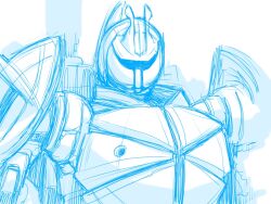  commentary_request gundam kato_takuji looking_at_viewer mecha mecha_focus mobile_suit monochrome no_humans portrait robot science_fiction sketch solo turn_a_gundam turn_x white_background 