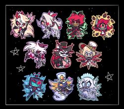  4girls 6+boys alastor_(hazbin_hotel) angel angel_dust angel_wings animal_ears apron bazukat_art black_background black_gloves black_hat black_horns black_pants black_sclera black_tail black_thighhighs blonde_hair blue_eyes blue_outline blue_pupils blue_sclera blue_teeth border bottle bow brown_fur bug cat_boy charlie_morningstar chibi chibi_only closed_mouth coat colored_sclera colored_skin colored_teeth crying dark-skinned_female dark_skin demon demon_boy demon_girl demon_tail demon_wings dress egg elbow_gloves electricity emily_(hazbin_hotel) eye_on_hat eyeshadow feathered_wings frown furry furry_male gloves green_outline grey_hair grey_wings grin half-closed_eyes halo hat hazbin_hotel hellaverse heterochromia highres holding holding_bottle holding_knife holding_polearm holding_weapon horns husk_(hazbin_hotel) knife long_hair lucifer_morningstar_(hazbin_hotel) makeup multicolored_fur multicolored_hair multicolored_hat multicolored_wings multiple_boys multiple_girls multiple_wings necktie niffty_(hazbin_hotel) one-eyed open_mouth orange_outline orange_teeth outline pants pink_outline pink_sclera polearm purple_dress purple_eyeshadow purple_hat purple_outline purple_skin red_bow red_coat red_dress red_eyes red_hair red_horns red_necktie red_outline red_sclera red_tail red_wings sharp_teeth short_hair signature simple_background sir_pentious smile snake_boy star_(symbol) tail teeth tentacles thigh-highs trident tuxedo two-tone_hair vaggie very_short_hair vox_(hazbin_hotel) watermark weapon white_apron white_border white_fur white_gloves white_hat white_pants white_skin white_thighhighs wings worm yellow_eyes yellow_outline yellow_sclera 