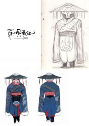  1boy absurdres chinese_clothes commentary_request concept_art copyright_logo copyright_name full_body highres logo long_sleeves male_focus multiple_views official_art reference_sheet simple_background sketch_inset solo the_legend_of_luo_xiaohei turnaround white_background yu_xi_(the_legend_of_luoxiaohei) 