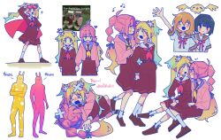  >_< 4girls :3 :d ;d ahoge anyoji_hime black_hair black_ribbon blonde_hair blue_hair blunt_bangs blunt_ends bob_cut brown_dress character_request closed_mouth commentary_request copyright_request dress flower game_screenshot_inset gradient_hair hair_flower hair_ornament hair_ribbon hands_on_another's_shoulders hasu_no_sora_school_uniform highres hood hood_down hooded_jacket jacket kabotd long_hair long_sleeves love_live! love_live!_hasu_no_sora_jogakuin_school_idol_club minecraft mira-cra_park! multi-tied_hair multicolored_hair multiple_girls multiple_views neckerchief notice_lines one_eye_closed open_clothes open_jacket open_mouth orange_hair osawa_rurino parted_bangs pink_flower pink_hair pink_jacket ponytail red_neckerchief ribbon sailor_collar sailor_dress school_uniform screenshot_inset short_hair sitting sitting_on_lap sitting_on_person smile socks standing thai_commentary thai_text translation_request twintails virtual_youtuber white_sailor_collar white_socks winter_uniform yellow_neckerchief yuri 