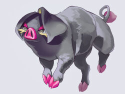  animal_focus closed_mouth commentary_request full_body fusenryo grey_eyes no_humans nostrils oinkologne oinkologne_(male) one-hour_drawing_challenge pig pokemon pokemon_(creature) pokemon_focus simple_background 