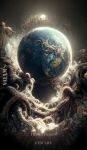  artist_name chinese_commentary commentary_request cthulhu cthulhu_mythos earth_(planet) english_text highres lord_of_the_mysteries no_humans planet skyda space tentacles 