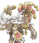  armor claws dinosaur dragon dragon_claw dragon_tail highres jaw kommo-o long_neck monster no_humans open_mouth pokemon pokemon_(creature) pokemon_(game) pokemon_sm reptile scale_armor scales standing tail waggy 