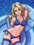  1girl bikini blonde_hair jf_illustration looking_at_viewer midriff non-web_source samus_aran solo swimsuit 