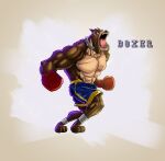  abs absurdres angry animal animal_collar animal_ears animal_hands boxer boxers boxing boxing_gloves brown_fur collar dinhographx dog dog_ears furry furry_male highres male_underwear muscular muscular_male original pectorals shorts teeth thong underwear yellow_eyes 