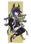  1boy animal_ears black_eyes black_hair bloomminority fantasy full_body gloves goggles goggles_on_head head_scarf highres jackal_boy jackal_ears long_sleeves male_focus multicolored_background original parted_lips short_hair solo white_background yellow_background 