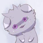  :3 animal_focus blue_background boke-chan colored_sclera commentary_request espurr gradient gradient_background head_tilt leaning_to_the_side looking_at_viewer lowres nervous no_humans open_mouth pokemon pokemon_(creature) purple_sclera simple_background solo straight-on upper_body violet_eyes 