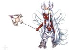  angel celestial dark_skin highres lunabrie_yahweh radio.broom supergoddess white_hair 